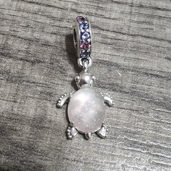 Pandora Murano Glass Pink Sea Turtle Dangle Charm - Picture 2 of 7